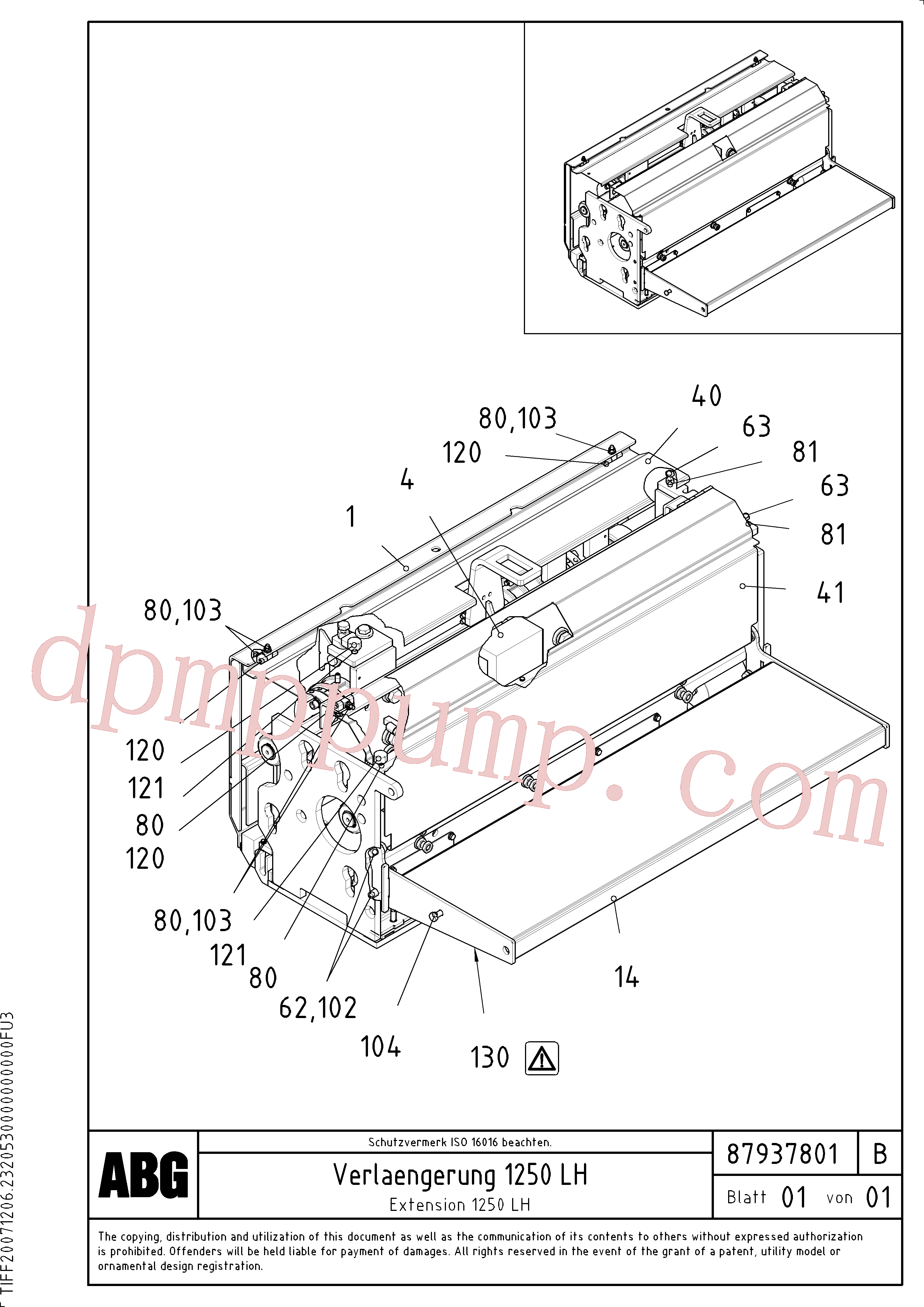 RM70166517 for Volvo Extension(1047907 assembly)