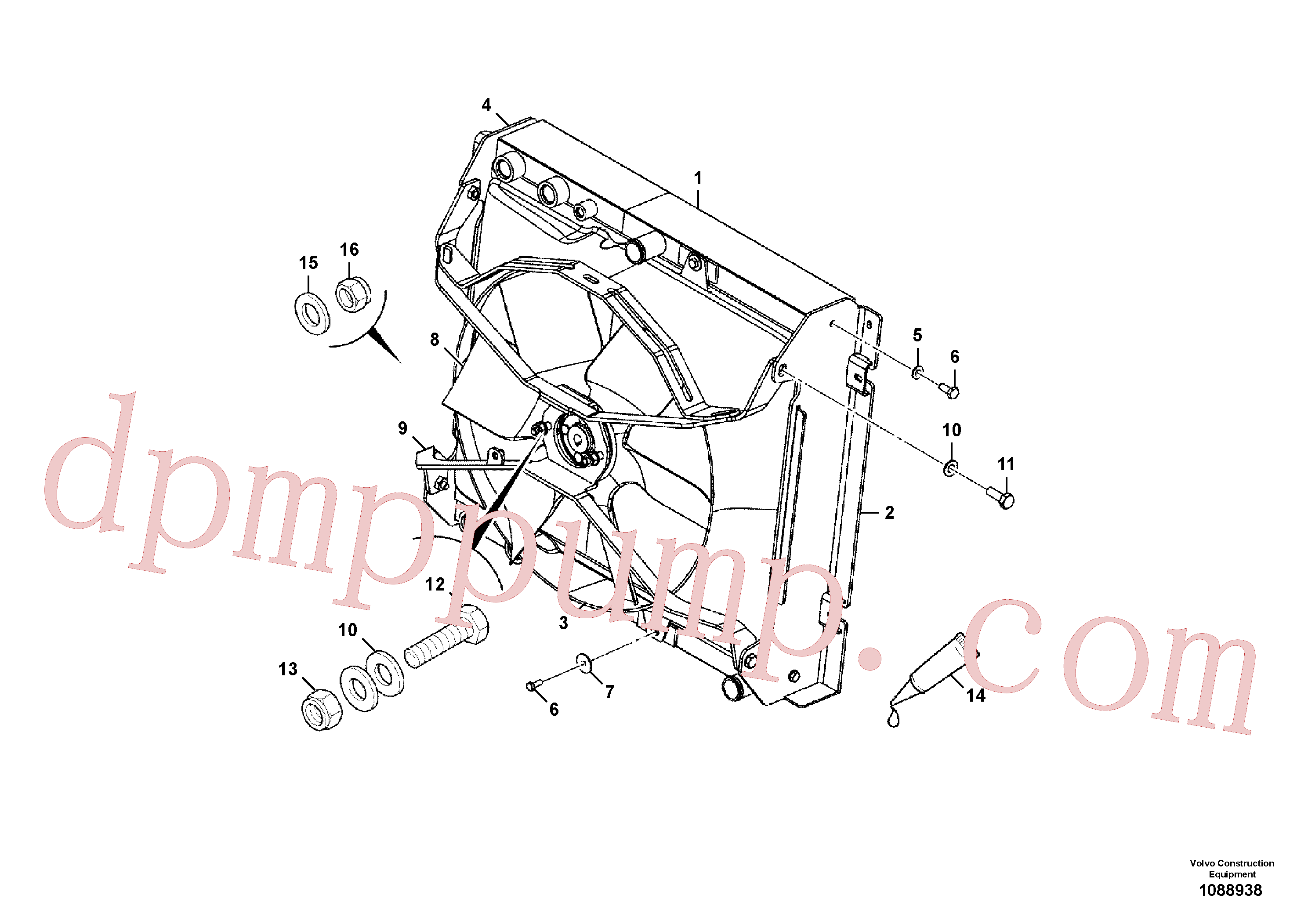 VOE17229619 for Volvo Cooling pack installation(1088938 assembly)