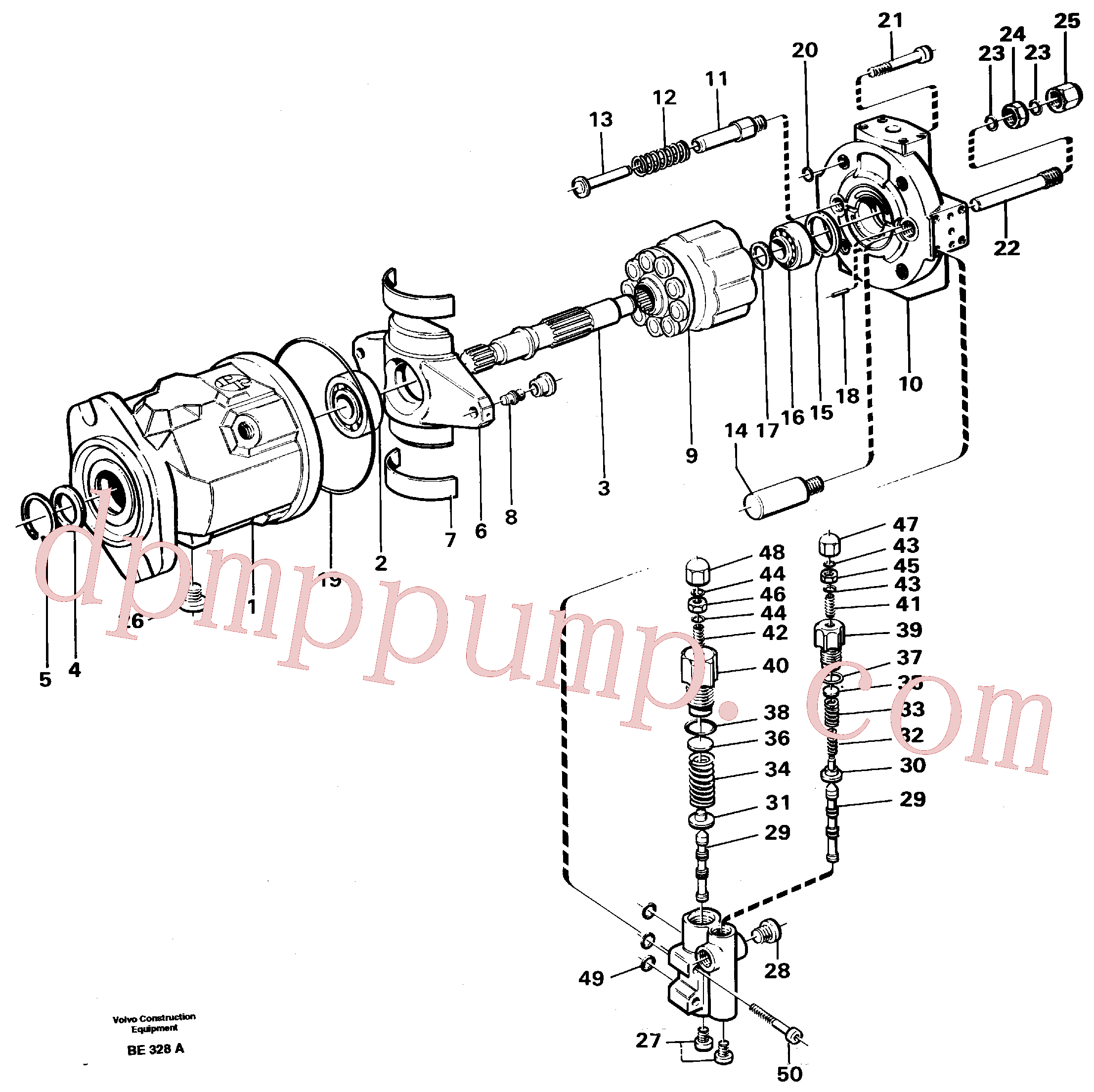 VOE11992753 for Volvo Hydraulic pump(BE328A assembly)