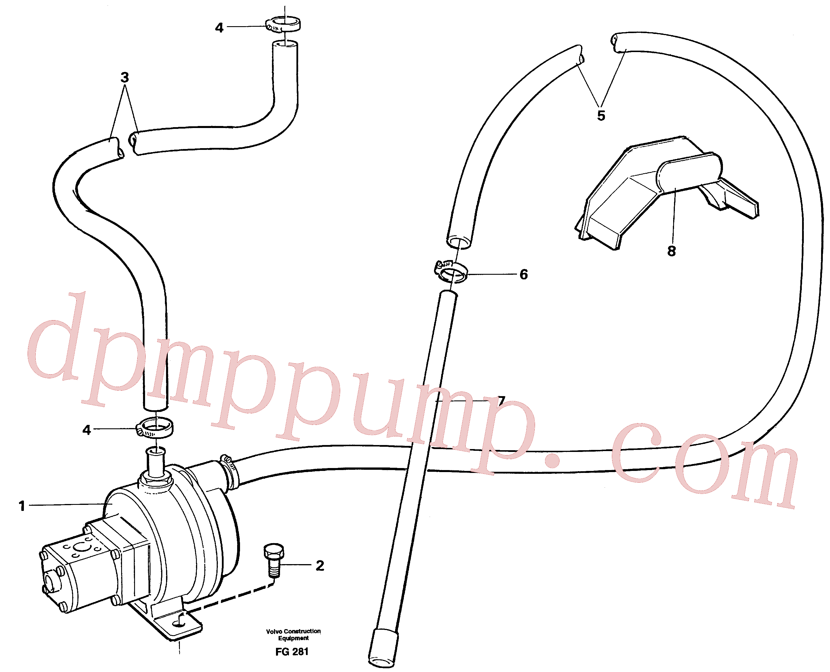 VOE14043567 for Volvo Fuelfilling pump with hoses(FG281 assembly)
