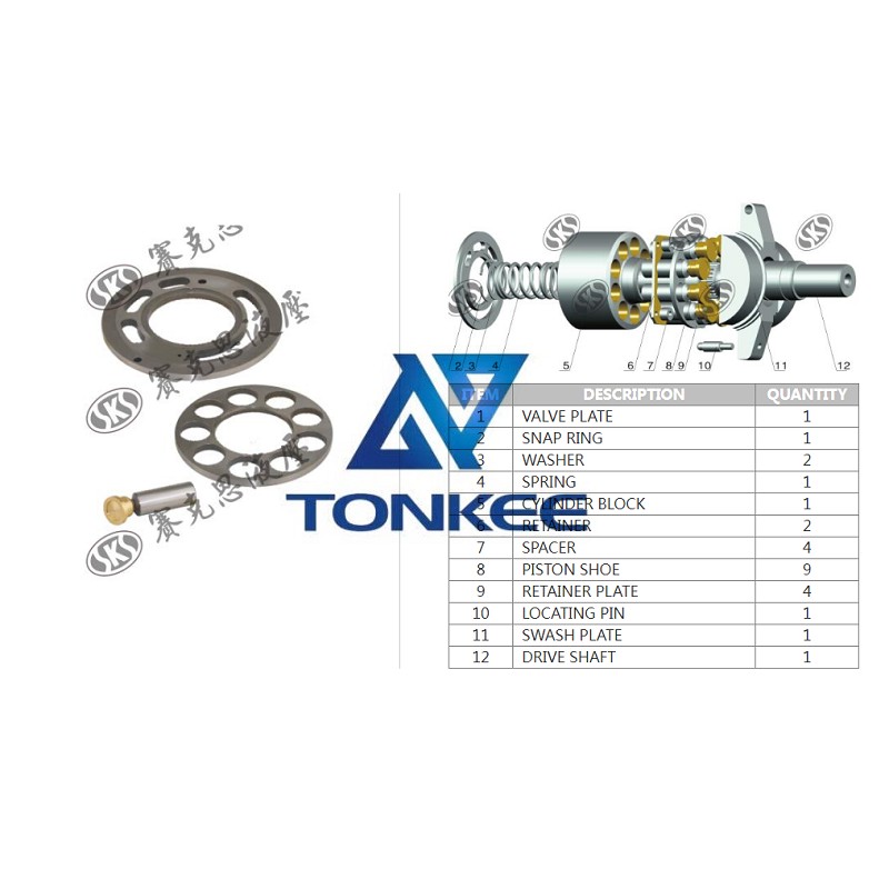 PV180, PARKER DRIVE SHAFT, hydraulic pump | Tonkee® 
