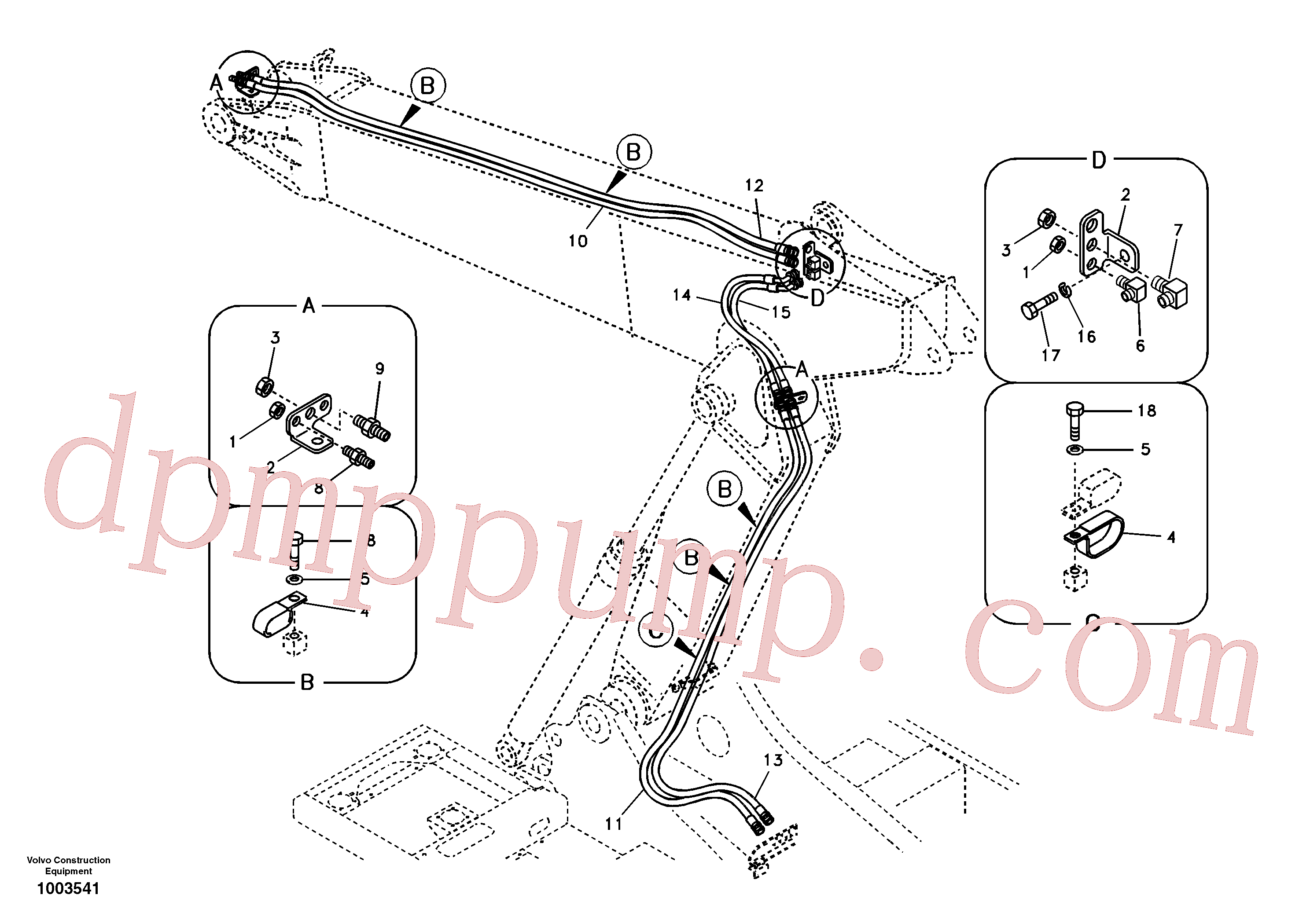 SA9451-03560 Hose assembly for Volvo Excavator spare