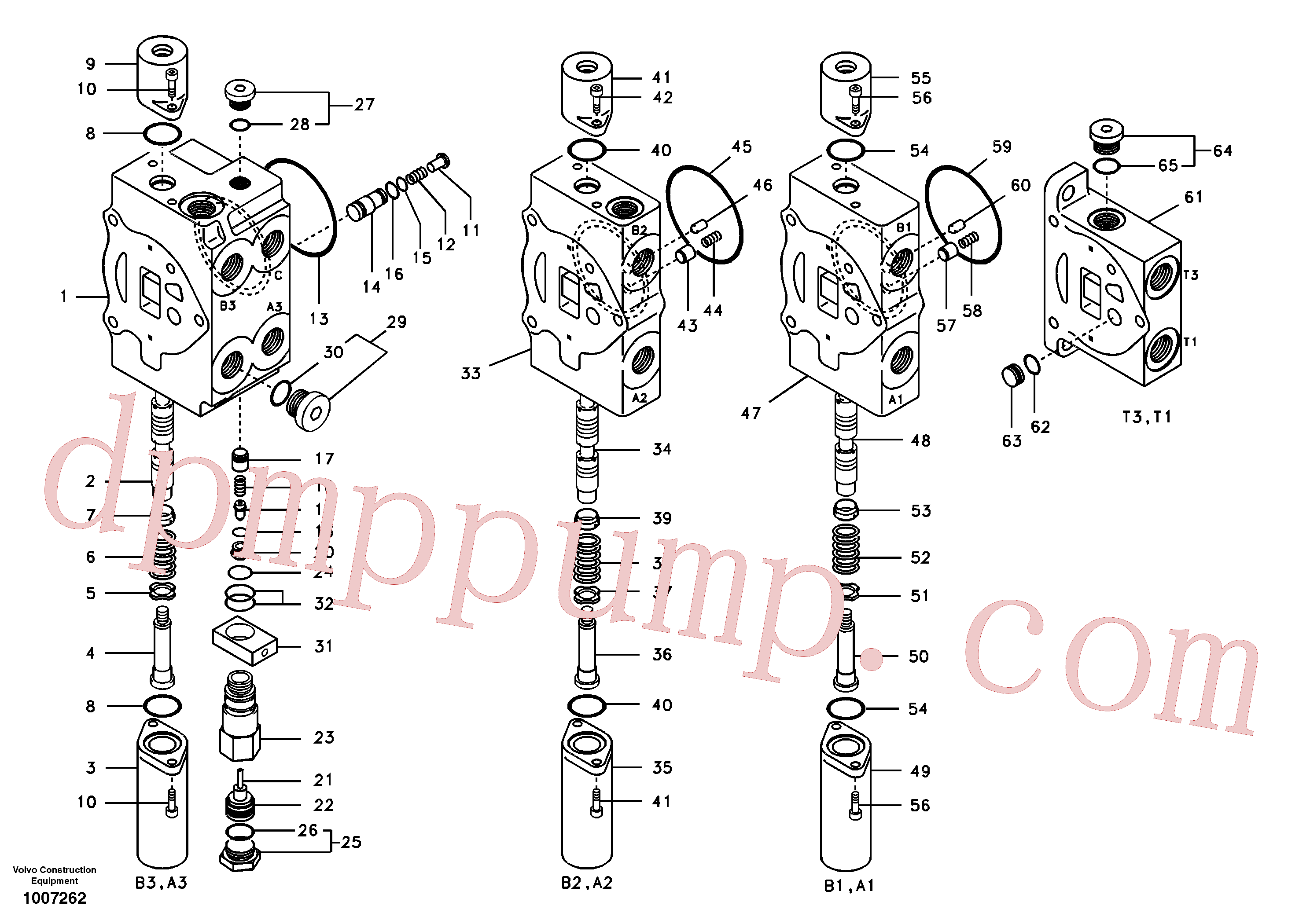 SA8230-07240 for Volvo Main control valve, boom 1 and bucket and dipper arm 2 and outlet.(1007262 assembly)