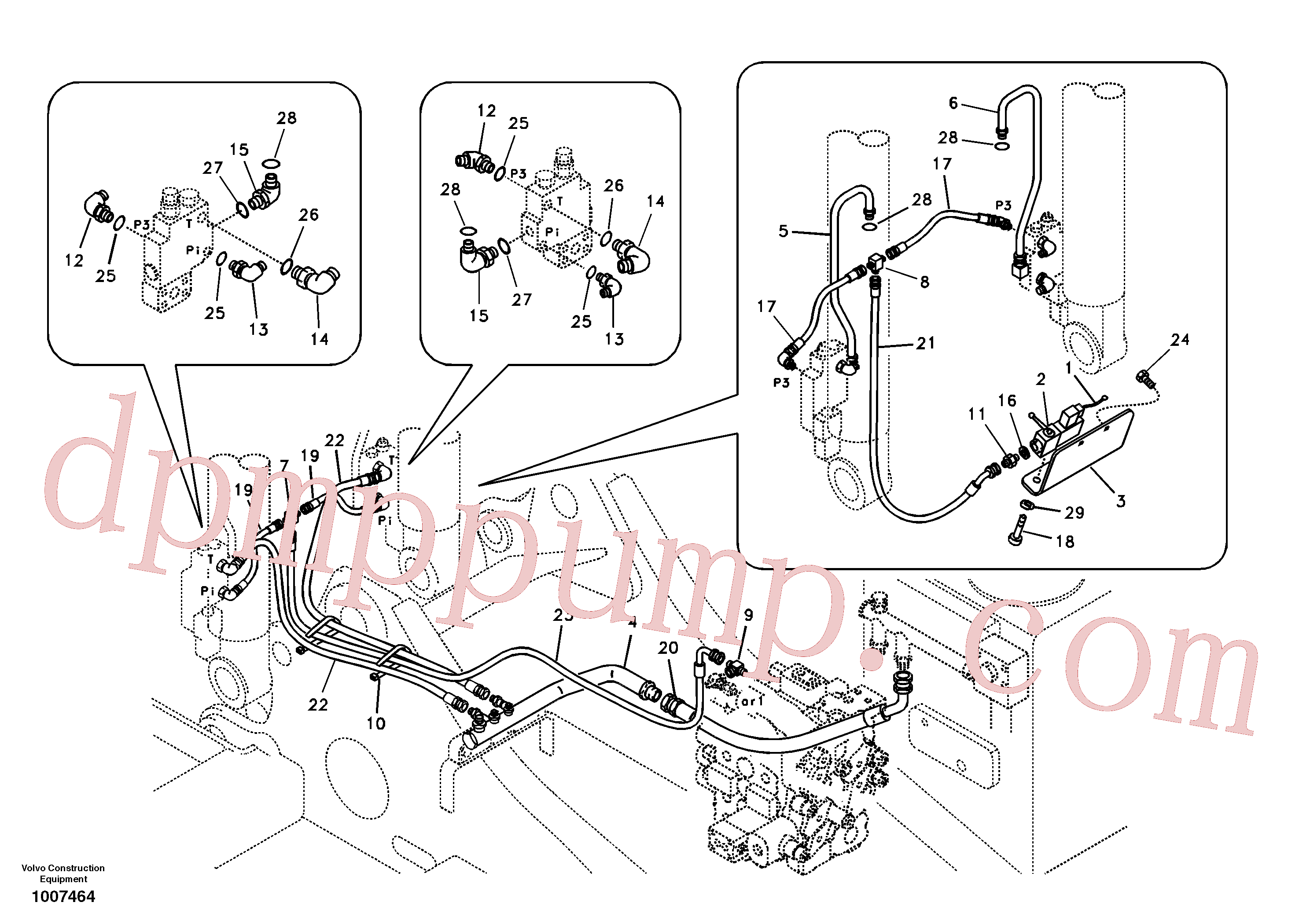 SA9451-04320 for Volvo Working hydraulic, boom rupture(1007464 assembly)