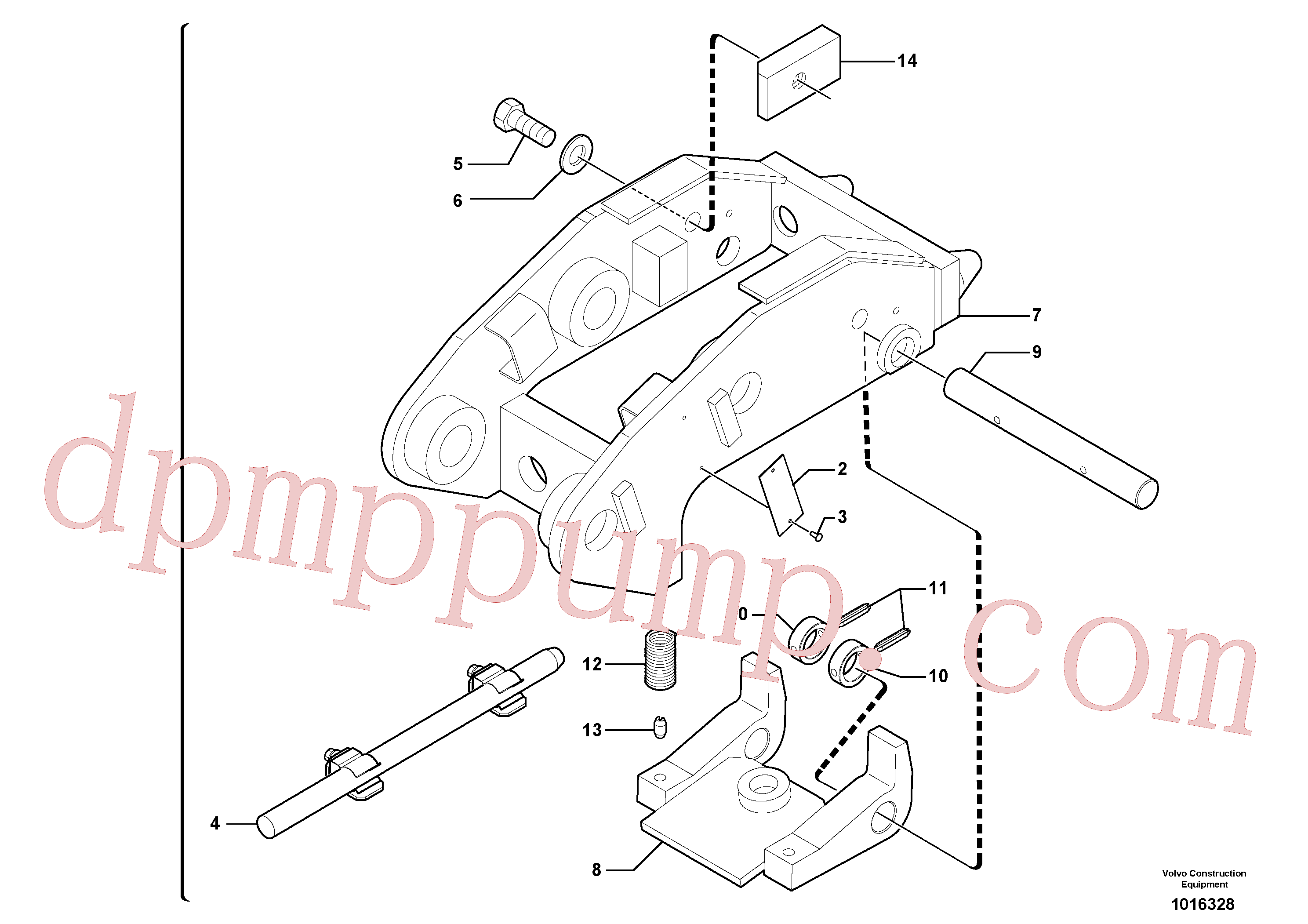 PJ3870094 for Volvo Tool holder / mechanical control(1016328 assembly)