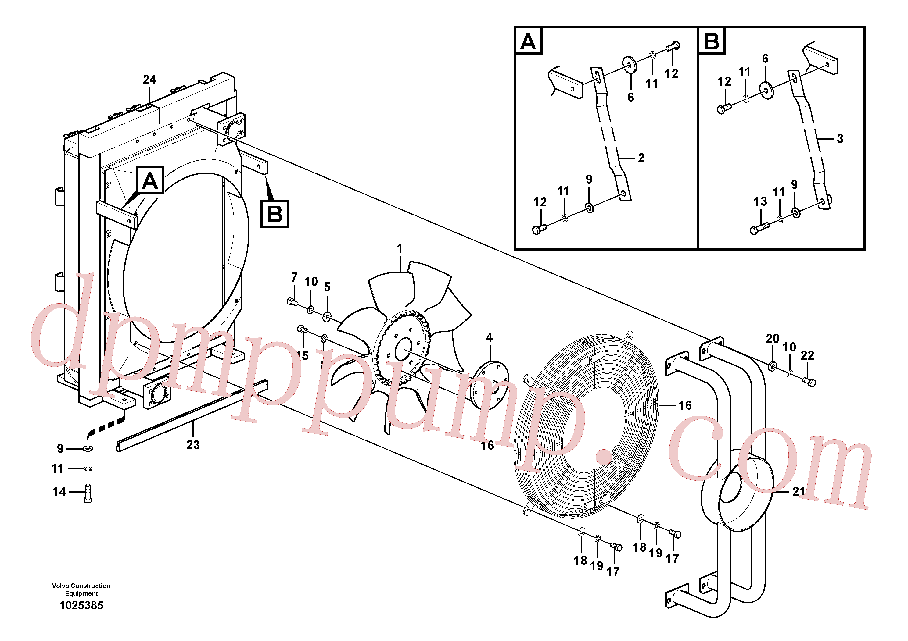 VOE11110732 for Volvo Hydraulic system, oil cooler mount(1025385 assembly)