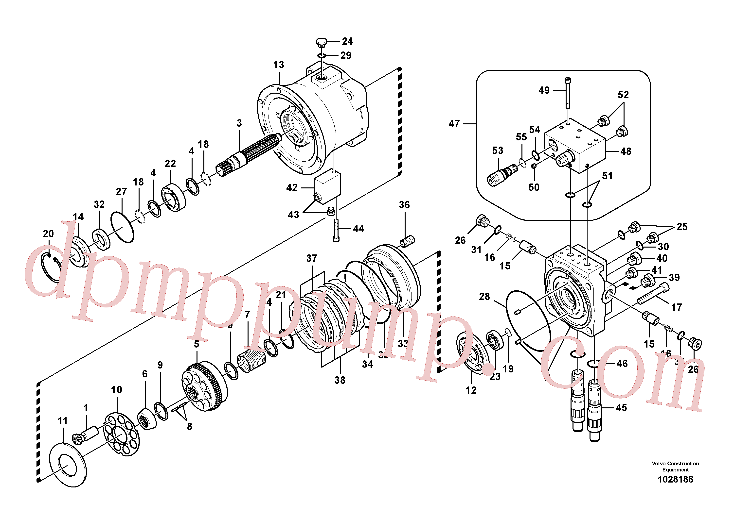 VOE14539045 for Volvo Swing motor(1028188 assembly)