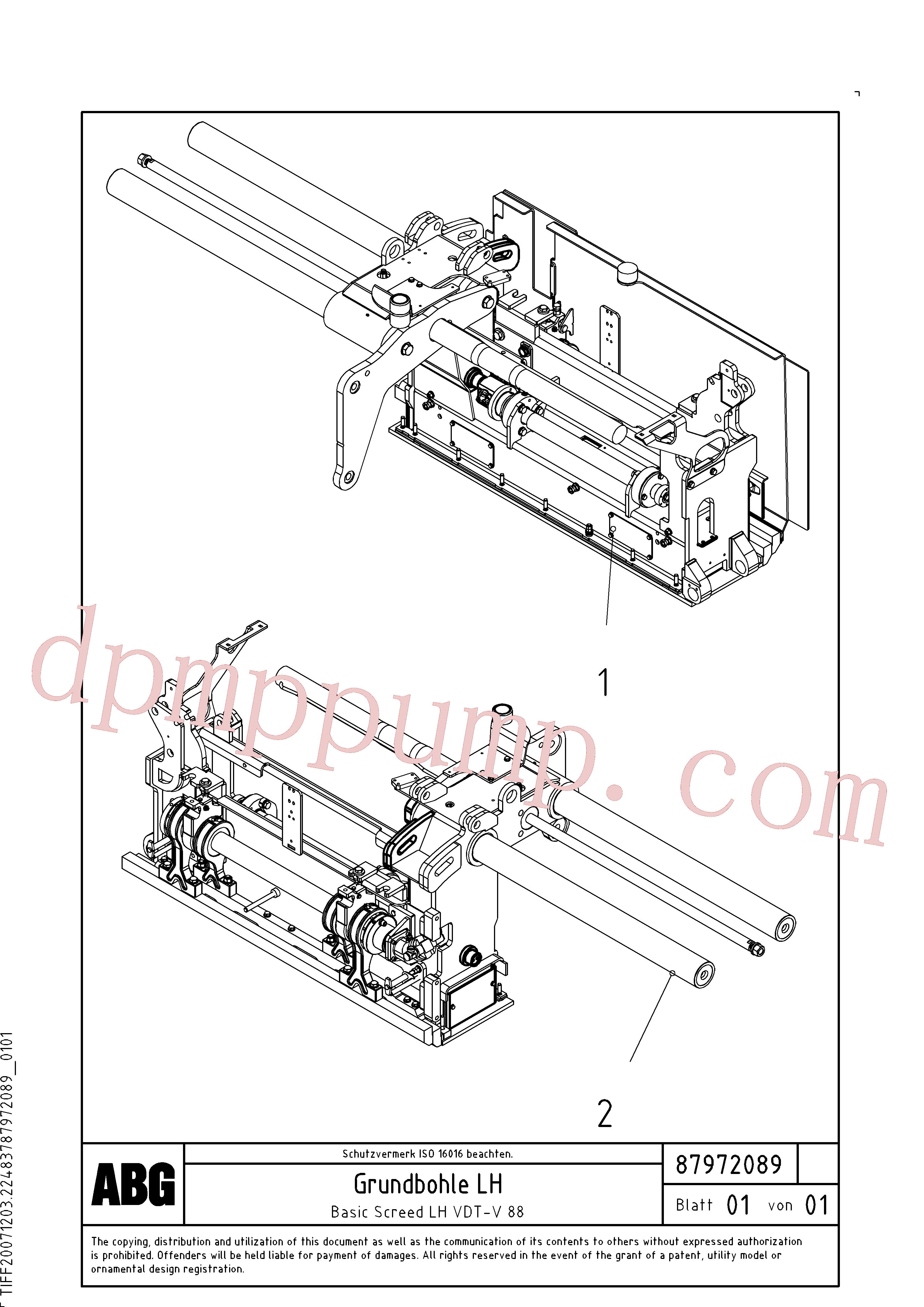 RM80667595 for Volvo Basic screed(1048165 assembly)