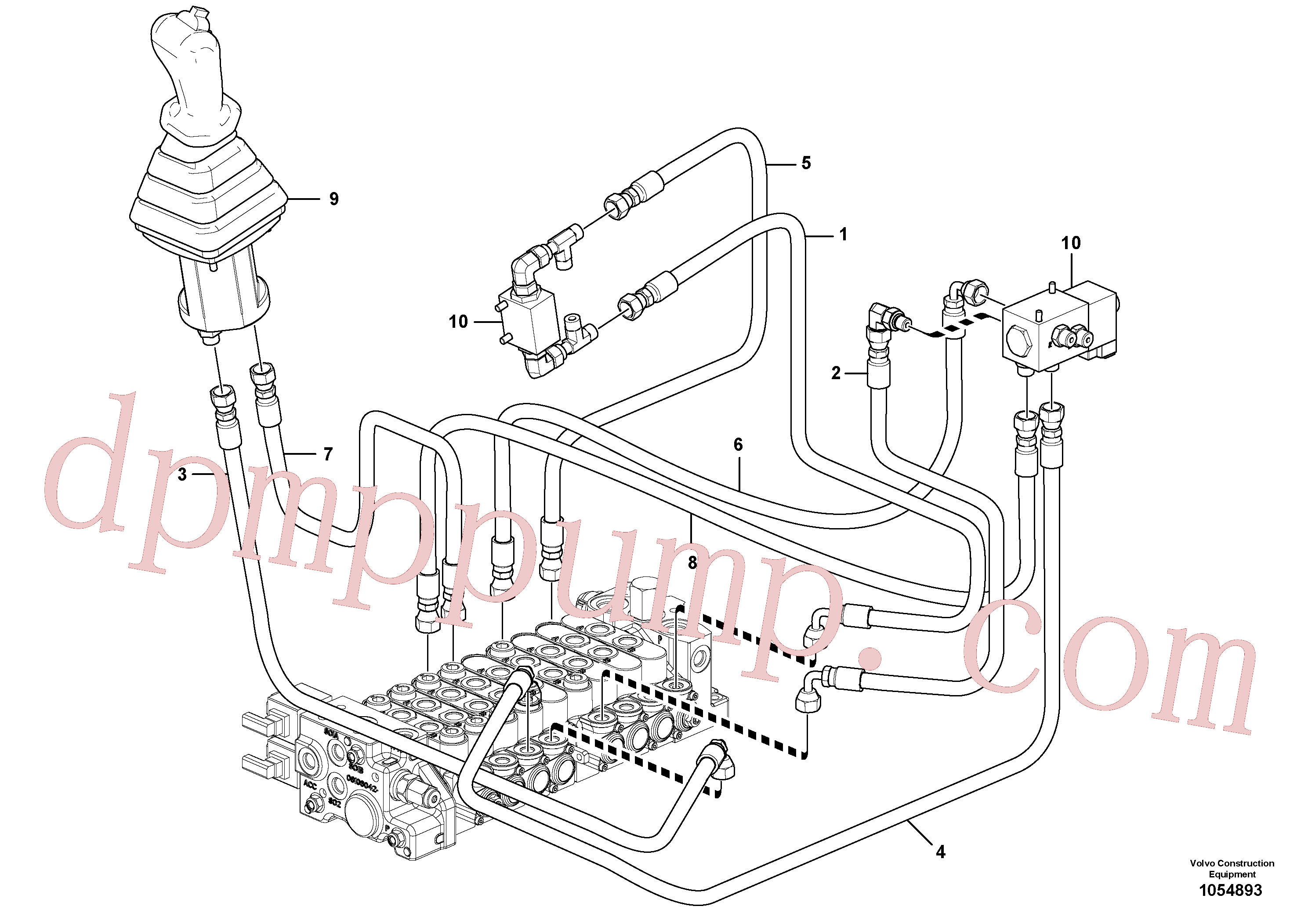 VOE936291 for Volvo Hydraulic circuit ( low pressure )(1054893 assembly)