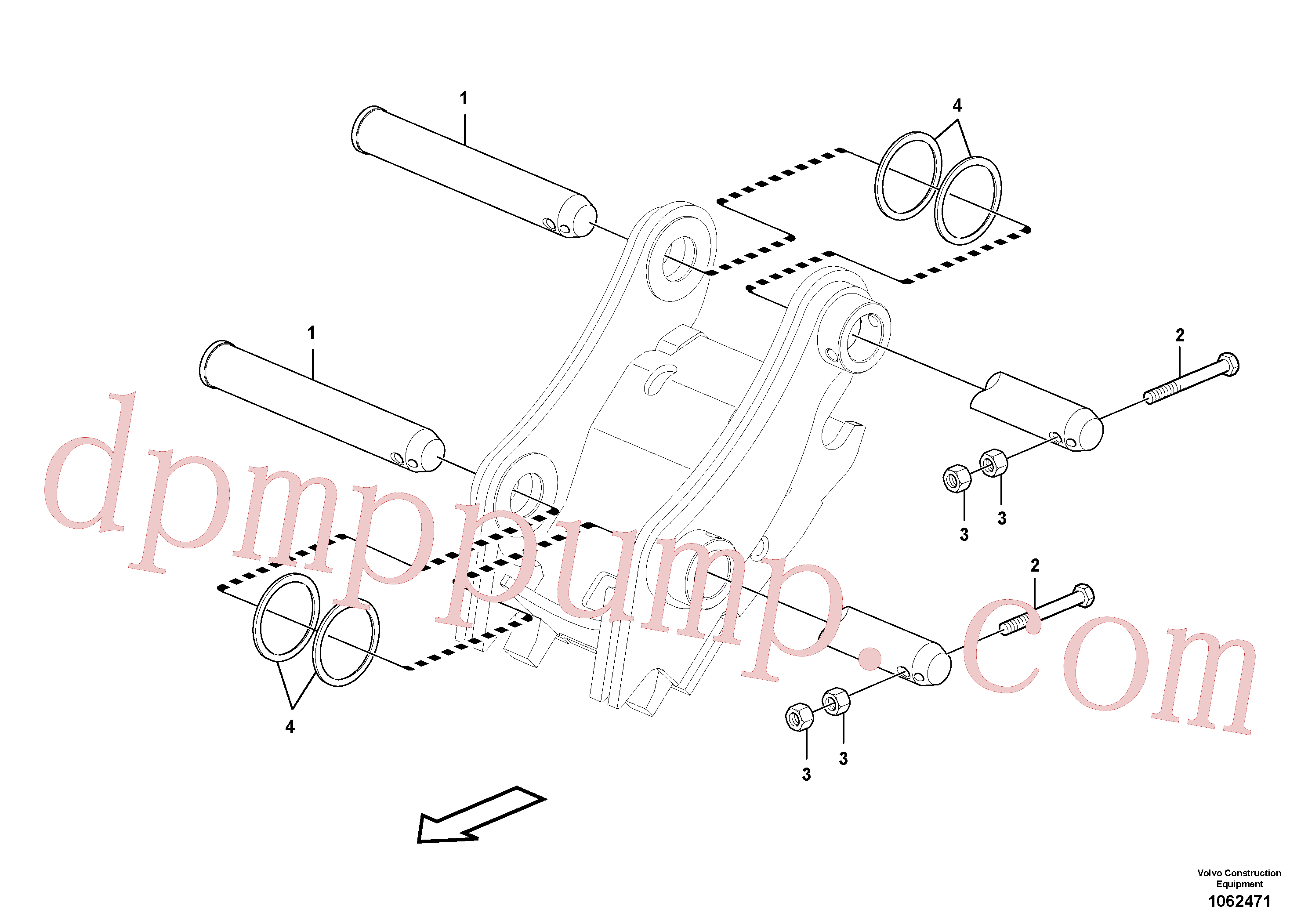 VOE14618112 for Volvo Links to bucket, Linkage for quickfit(1062471 assembly)