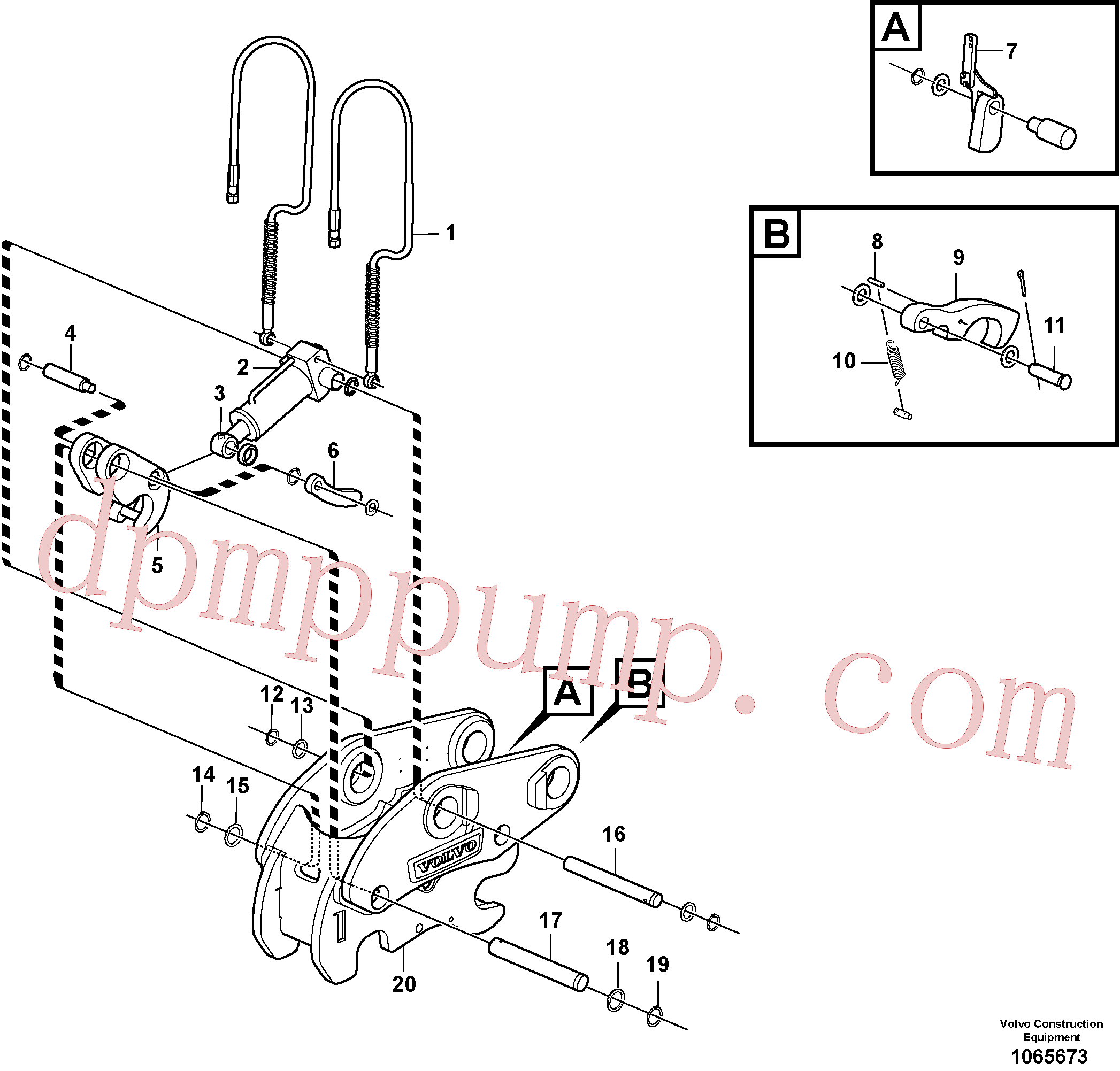 VOE15416031 for Volvo Attachment bracket, quickfit(1065673 assembly)