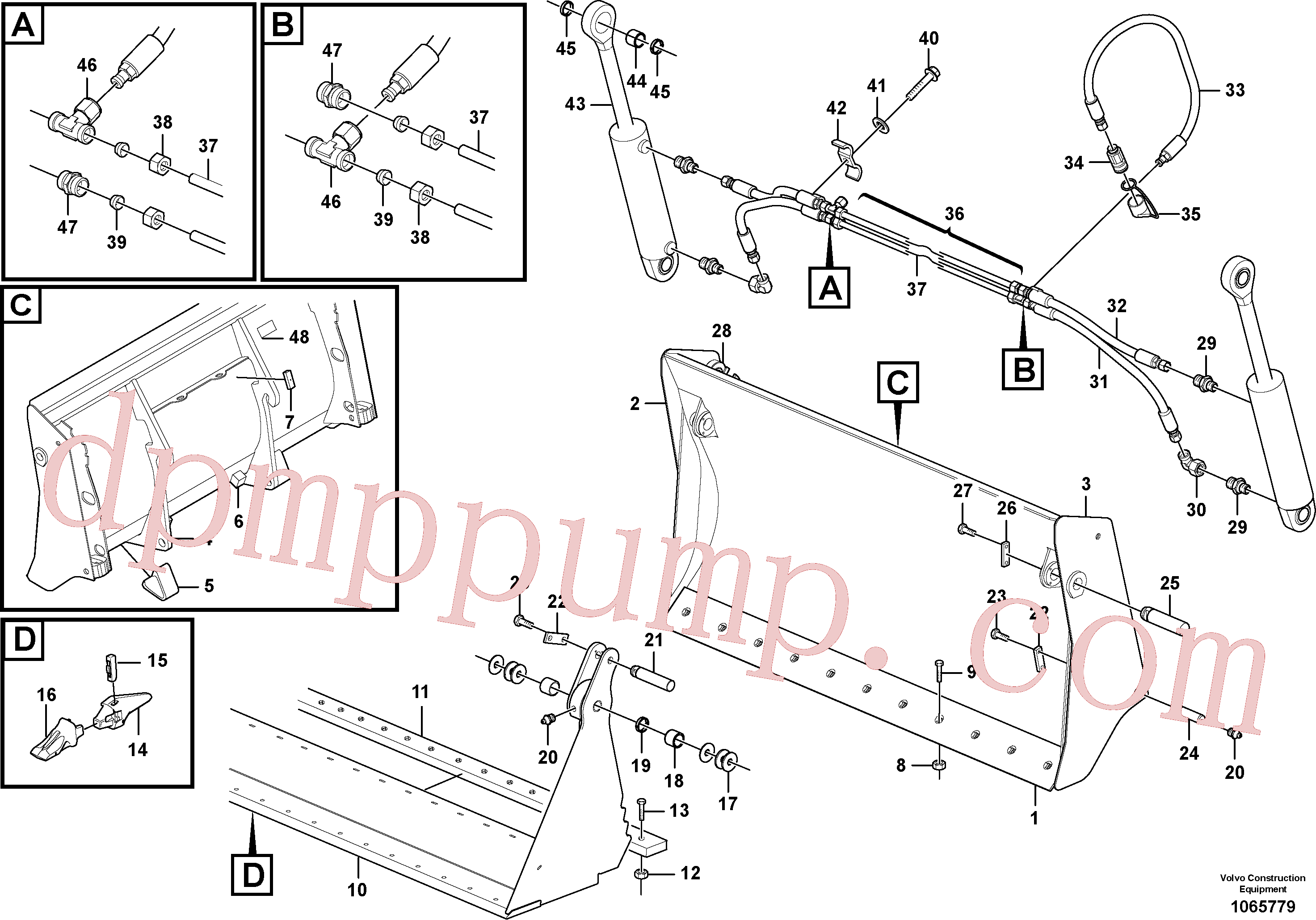 ZM1030071 for Volvo Combined bucket(1065779 assembly)