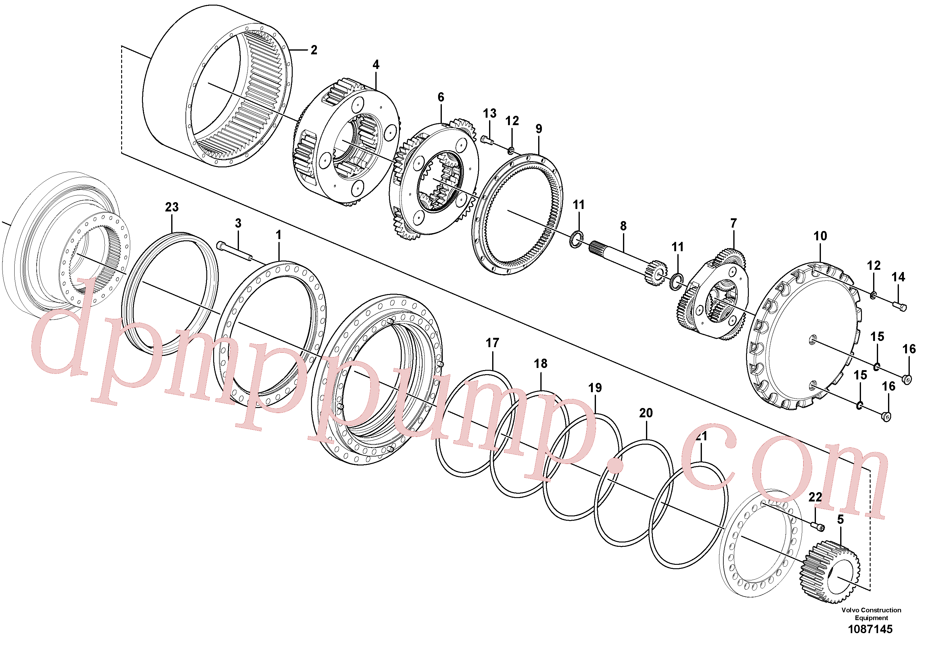 VOE14620704 Gear for Volvo Excavator spare