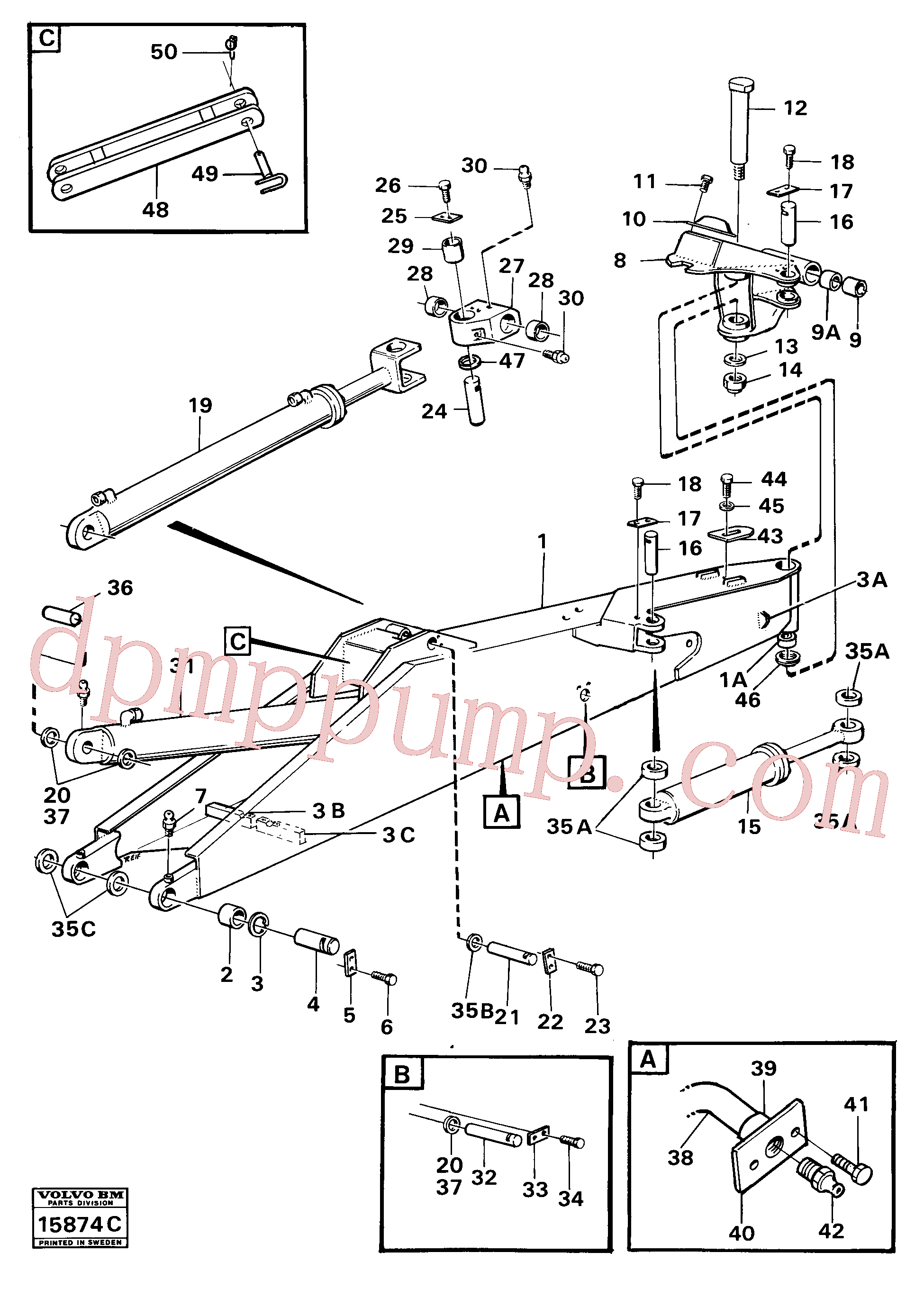 SA9541-01050 for Volvo Excavator beam(15874C assembly)