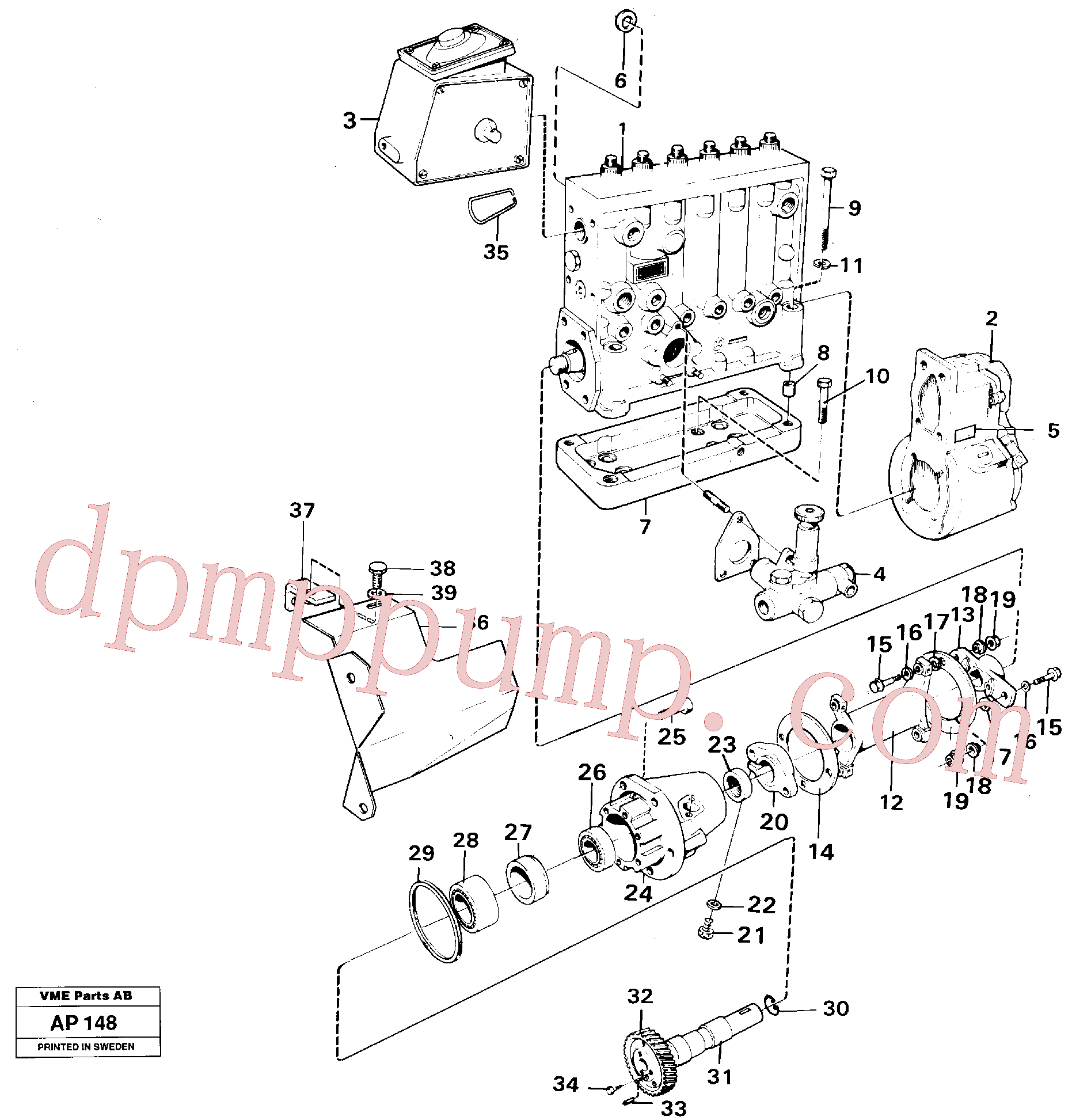 VOE914540 for Volvo Injection pump with drive(AP148 assembly)