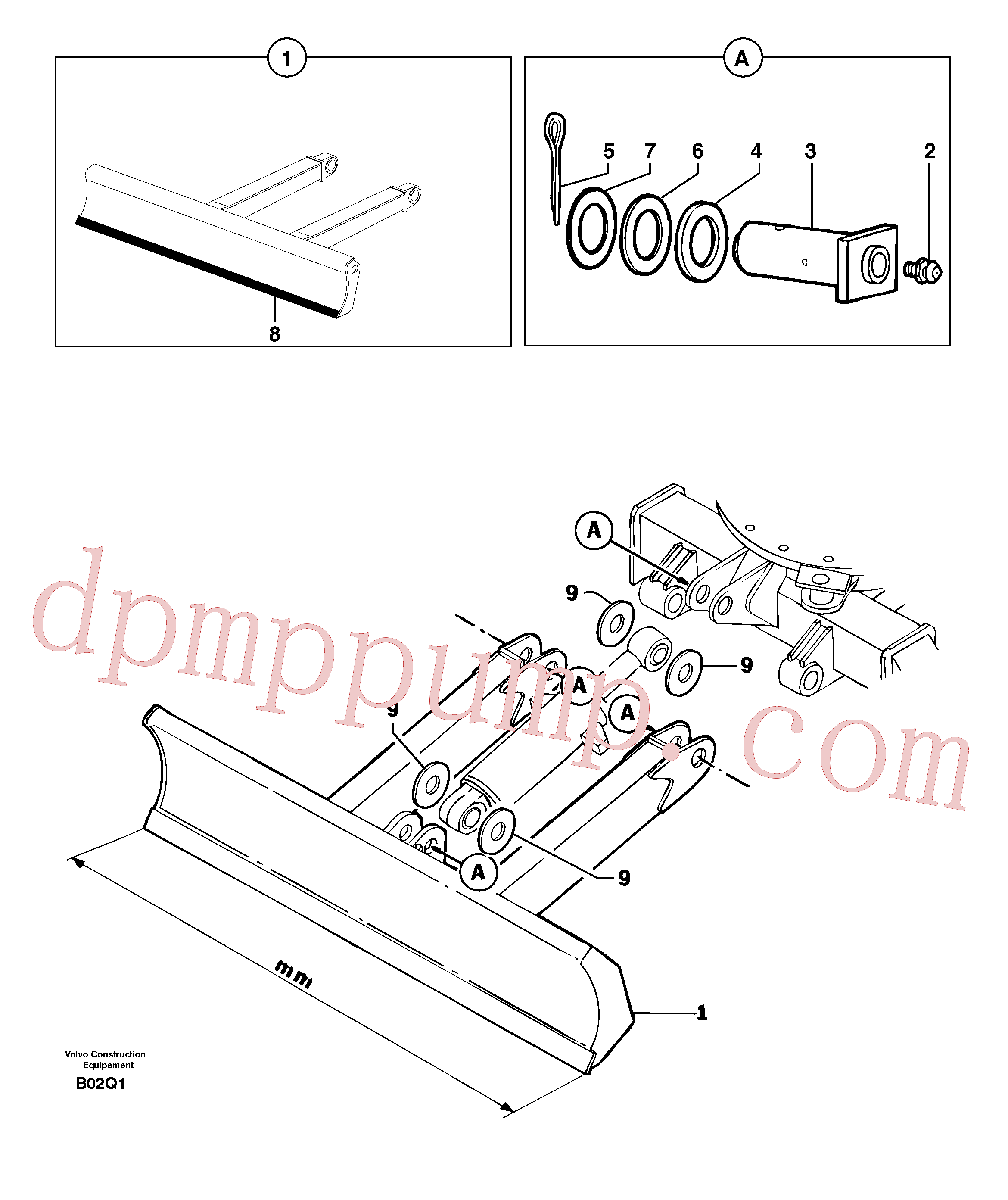 PJ2060038 for Volvo Dozer blade(B02Q1 assembly)