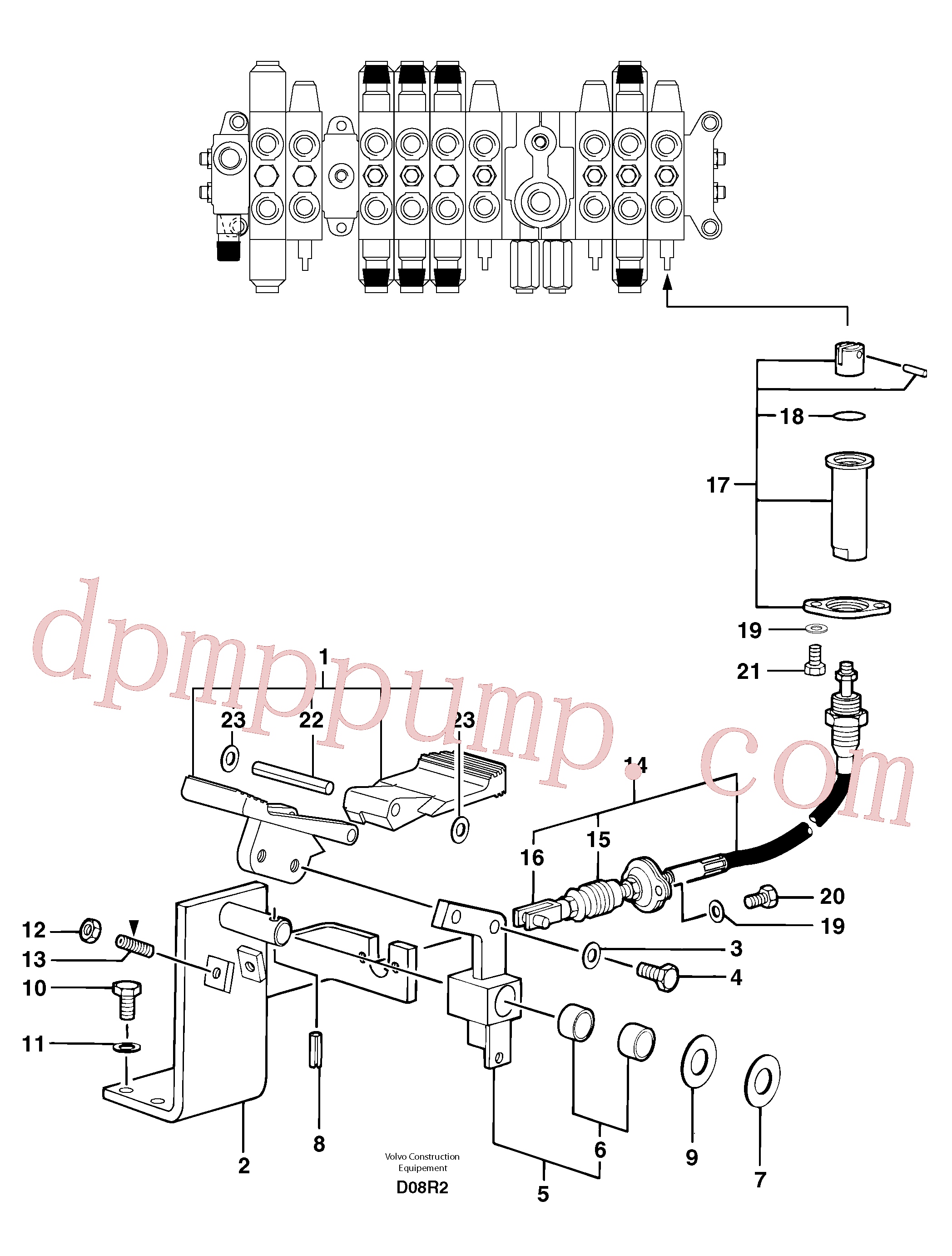 PJ5270254 for Volvo Control pedal : accessories on attachment - 75 l/m(D08R2 assembly)