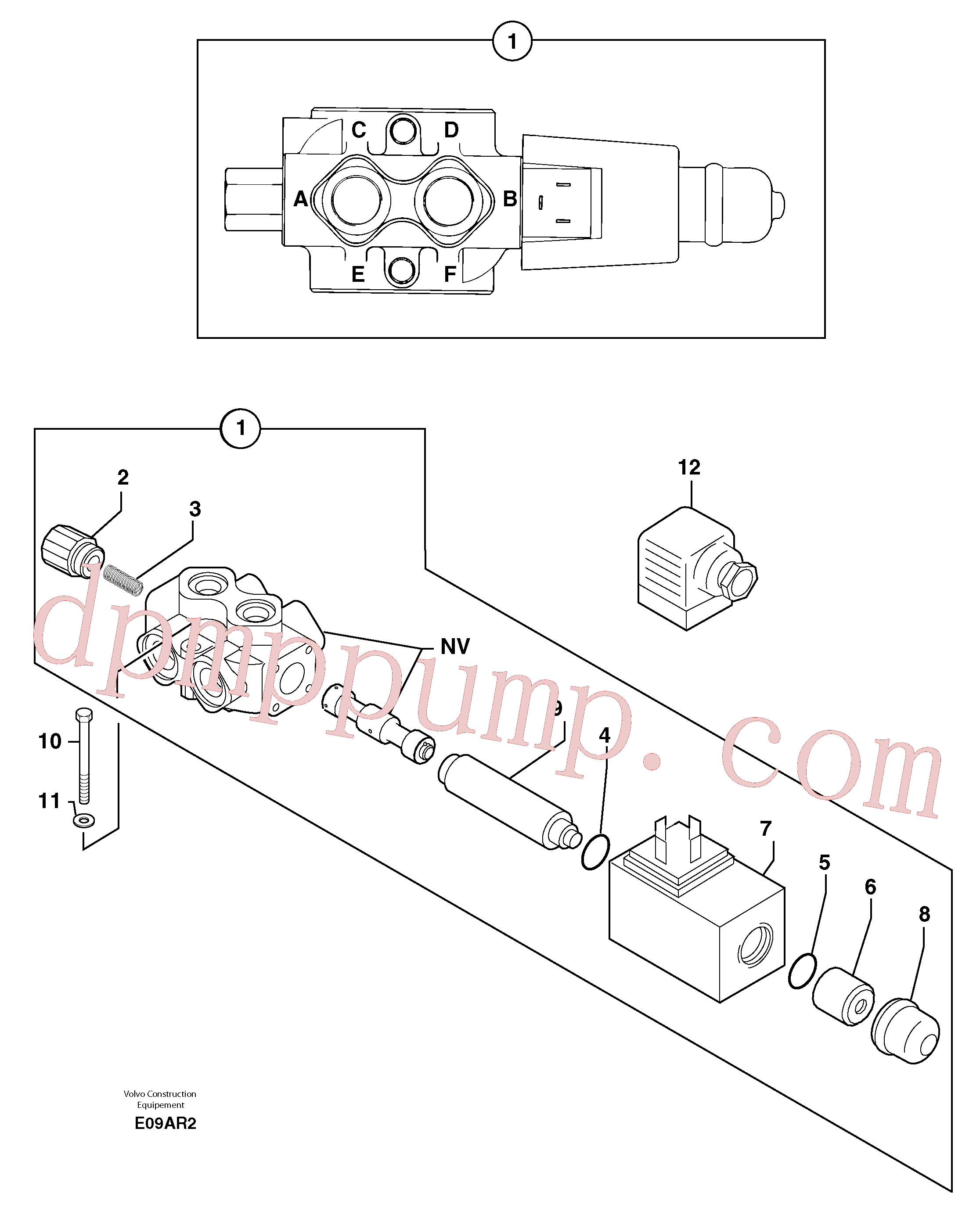 PJ7417222 for Volvo Slewing-offset selector switch ( for valve )(E09AR2 assembly)