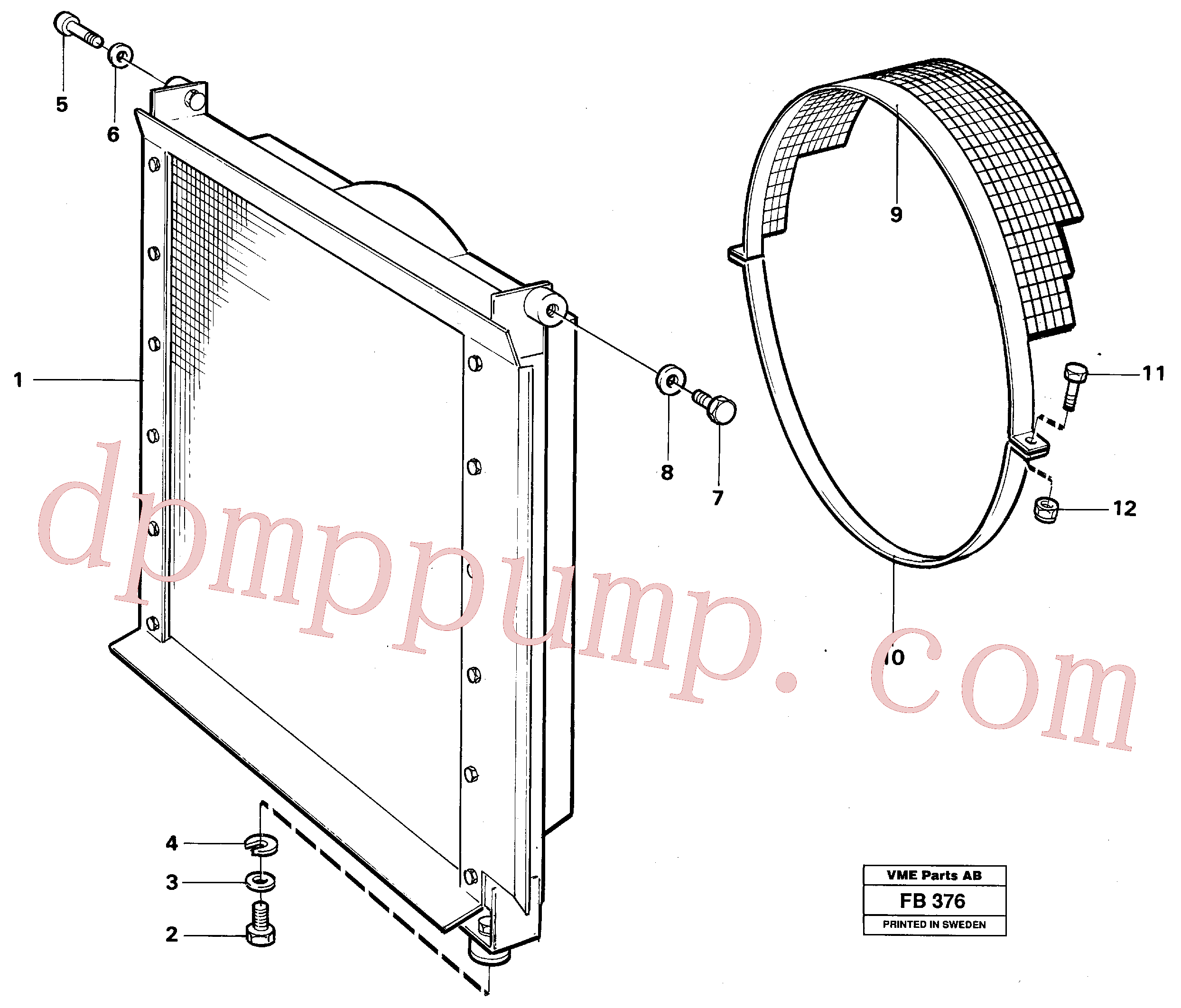 VOE14258154 for Volvo Radiator with fitting parts(FB376 assembly)