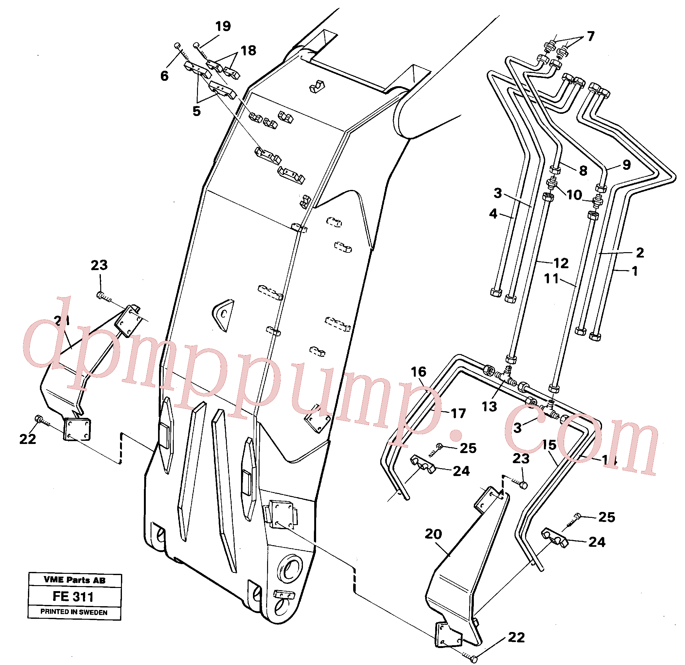 VOE14230326 Tube Assembly for Volvo Excavator Parts