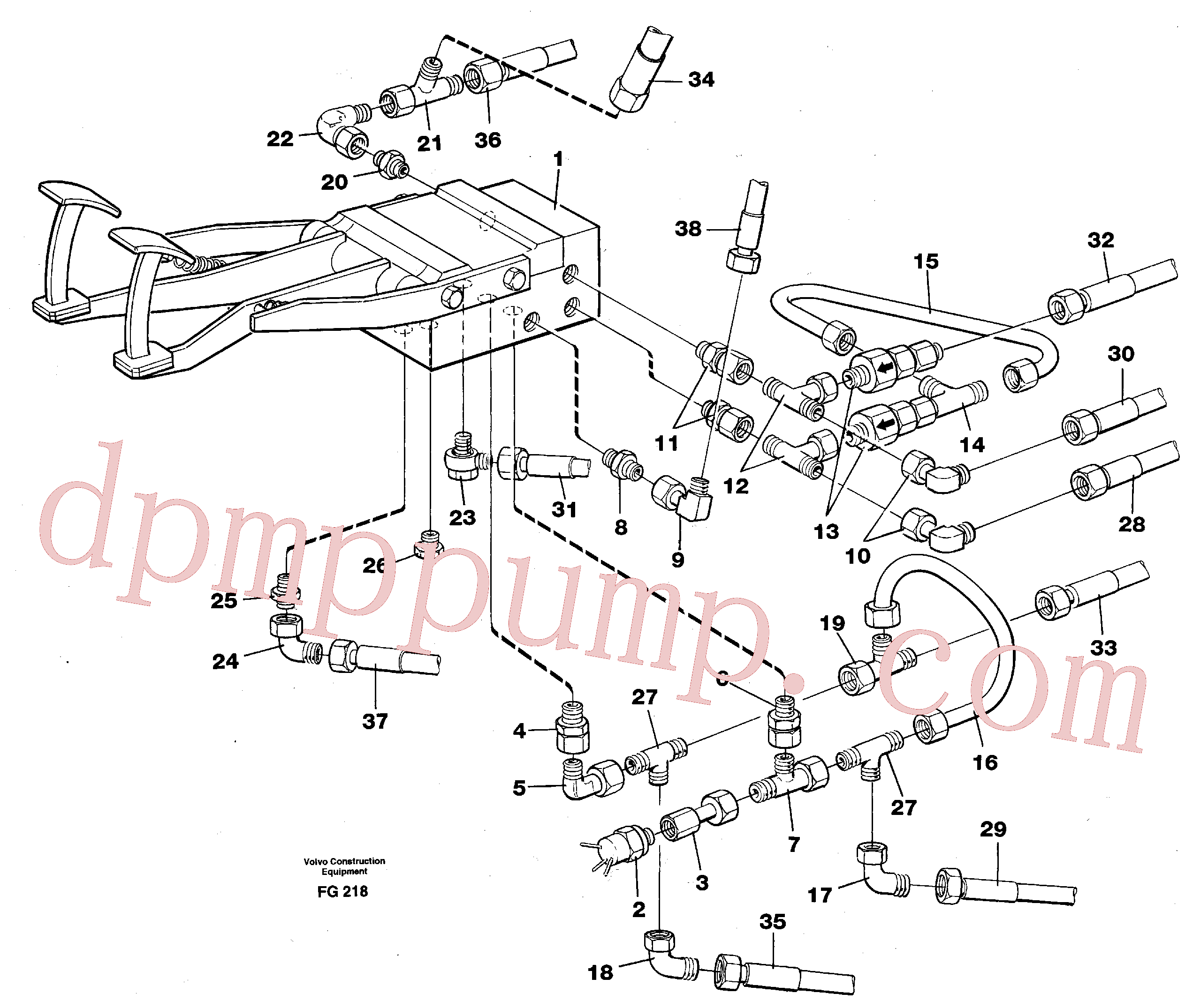 VOE14250310 for Volvo Pedal valve with connections(FG218 assembly)