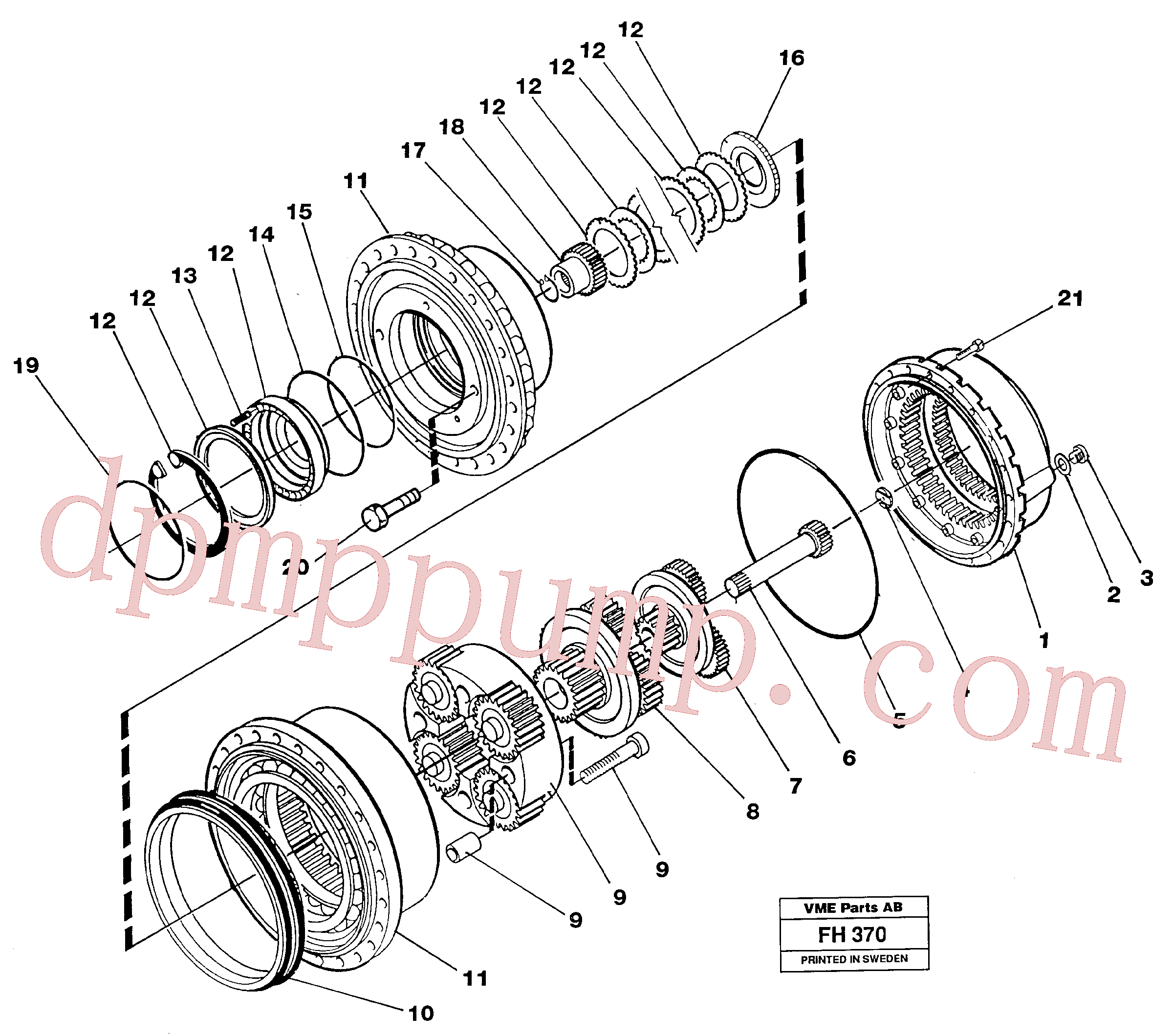 SA8230-35610 for Volvo Planetary gear, travel(FH370 assembly)