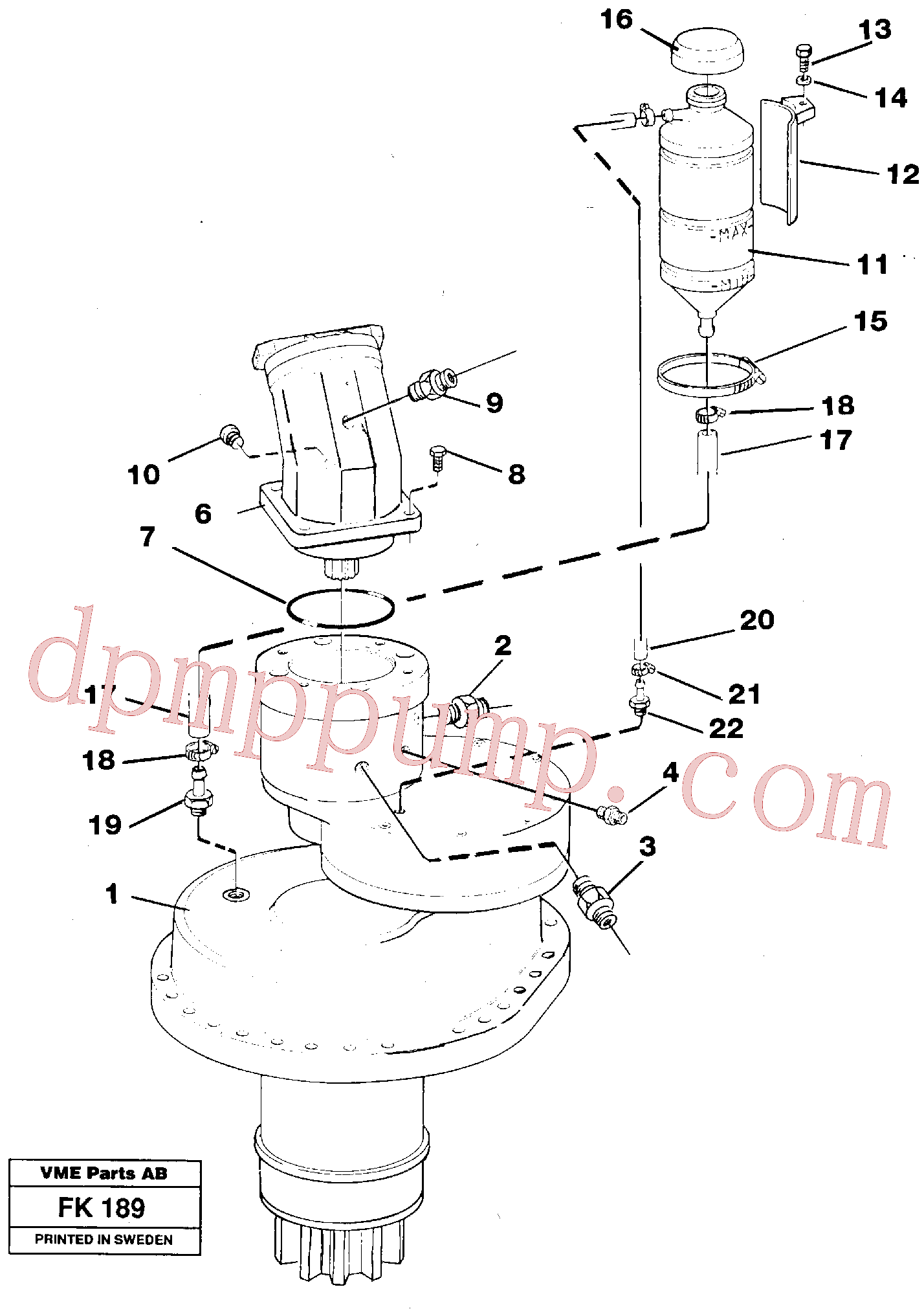 VOE14043567 for Volvo Slewing gear box, compl.(FK189 assembly)