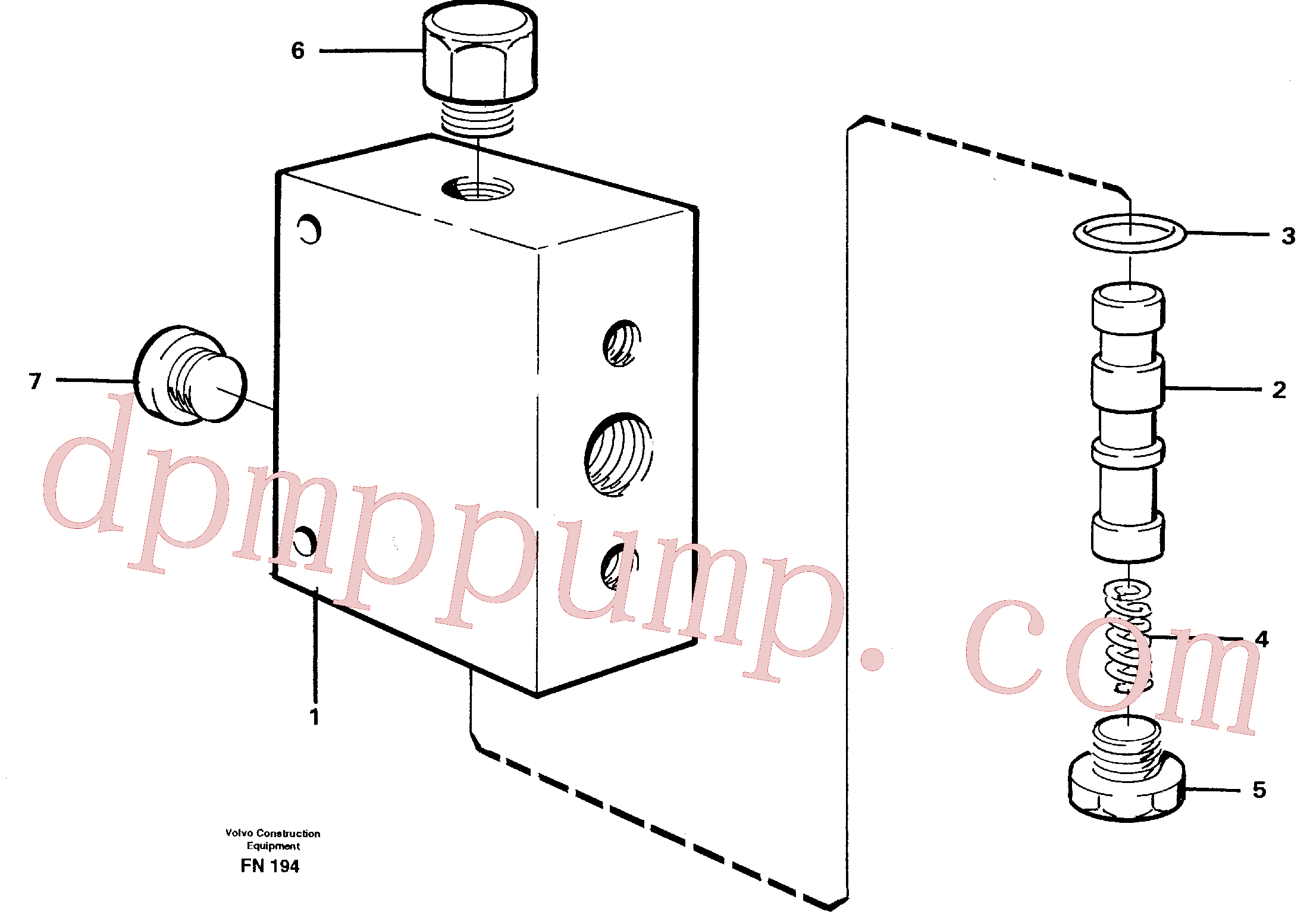 VOE14245635 for Volvo Valve,crawlerbrake(FN194 assembly)