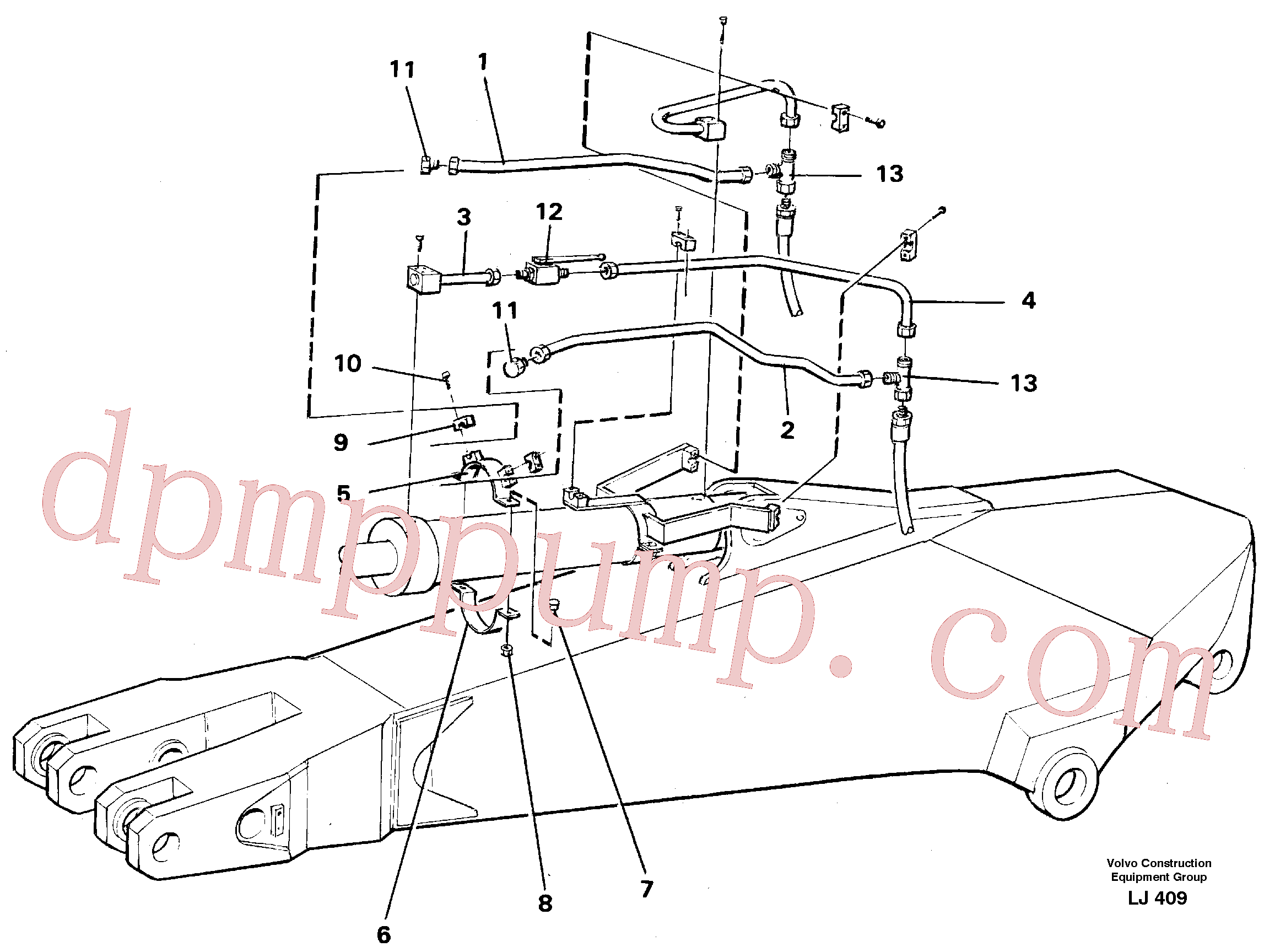 VOE14249978 for Volvo Parallel connected grab hydraulics on dipper arm.(LJ409 assembly)