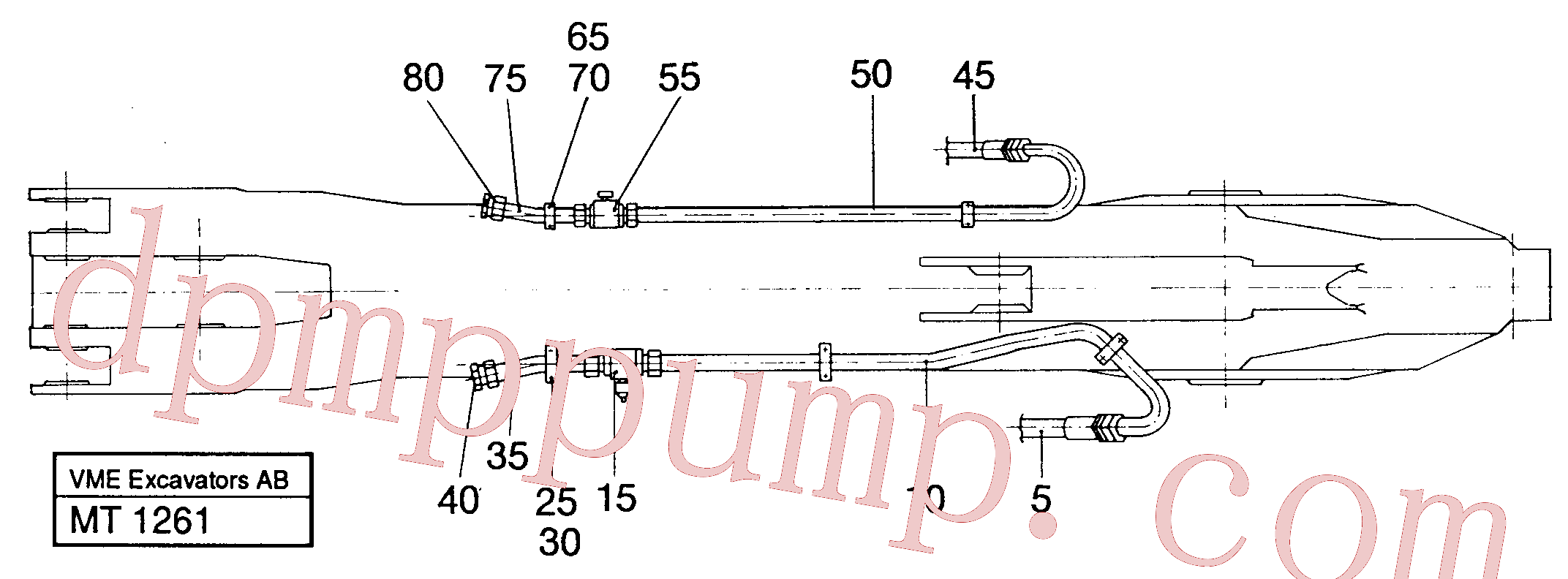VOE14247149 for Volvo Hydraulic hammer equipment on dipper with shut-off cocks(MT1261 assembly)