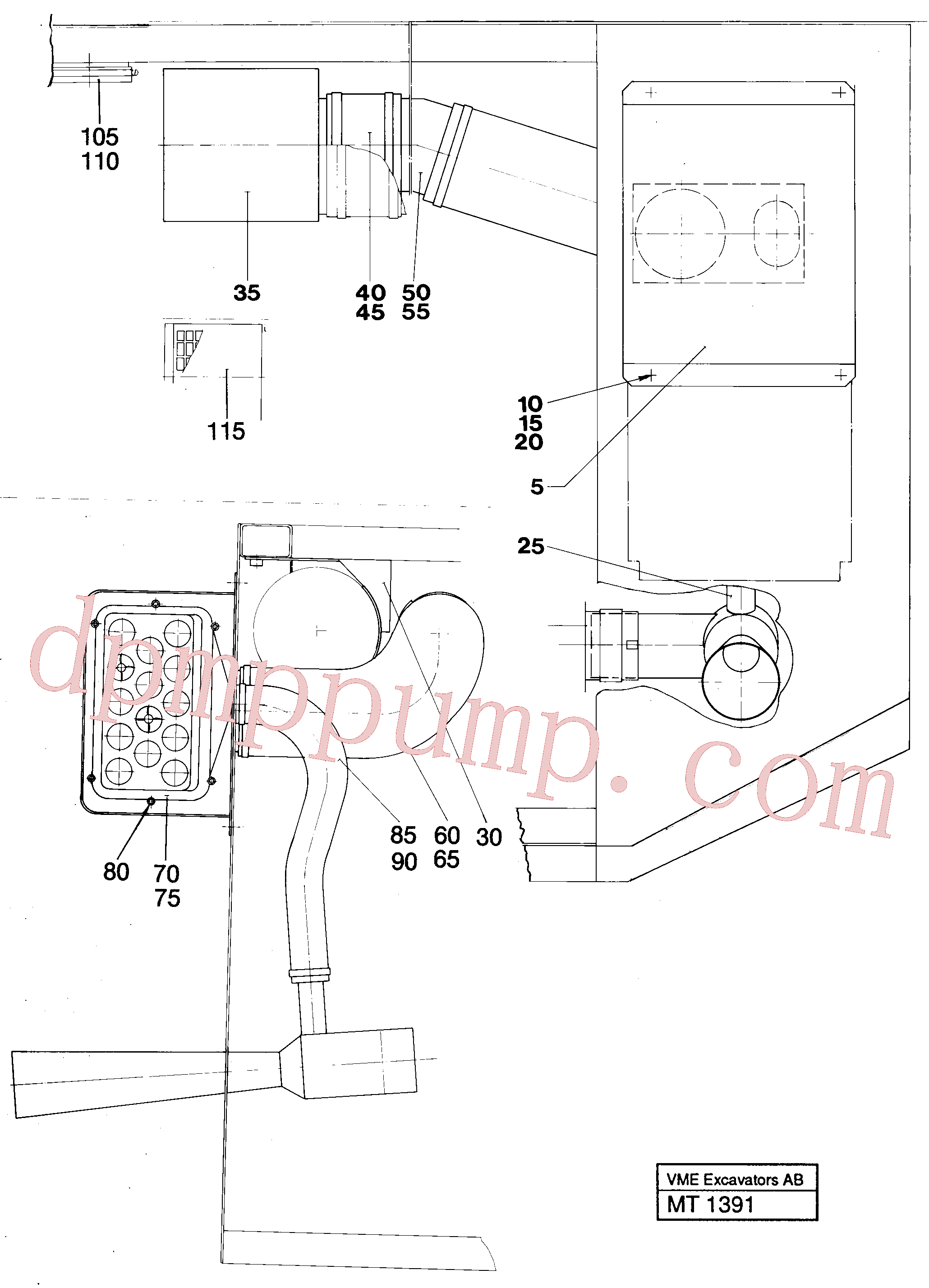 VOE14258154 for Volvo Precyclone with ejector(MT1391 assembly)